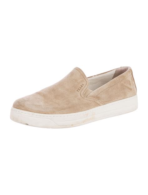 pull-on / slip-on prada sneakers women|prada suede slip on sneakers.